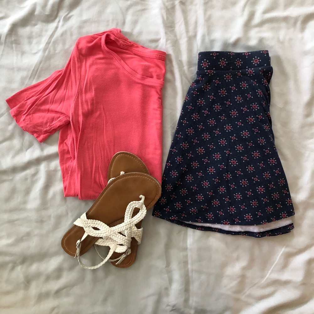 Patterned Skater Skirt